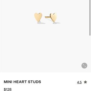 Mejuri Gold Mini Heart Stud Earrings